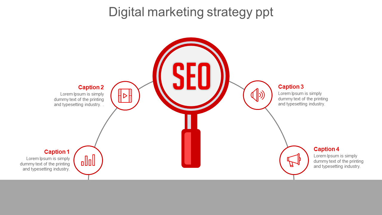 Free - Elegant Digital Marketing Strategy PPT In Red Color